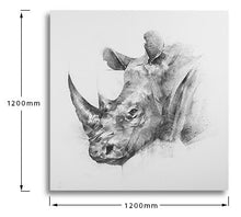 Load image into Gallery viewer, Rhino Abstract Canvas Art
